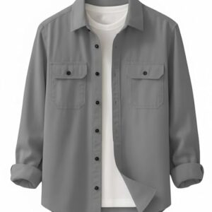 DEELMO Men’s Stylish Cotton Blend Casual Shirt || Full Sleeve Button-Down Shirt with Dual Flap Pockets || Comfortable Breathable Fabric || Perfect for Casual Office and Outing Wear