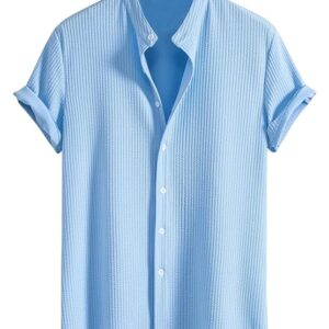 GRECIILOOKS Men's Polycotton Regular Fit Casual Shirt | Stylish | Printed | Solid | Short Sleeve | Trendy (Available in Plus Size)