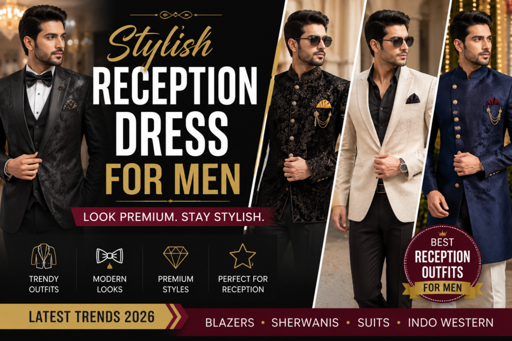 stylish reception dress for men
